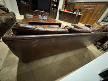 Load image into Gallery viewer, Restoration Hardware Lancaster Luxe Deep Three Seat Cushion Sofa in Cocoa Leather
