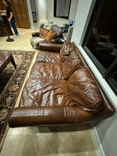 Load image into Gallery viewer, Restoration Hardware Lancaster Luxe Deep Three Seat Cushion Sofa in Cocoa Leather
