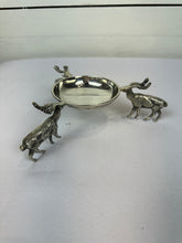 Load image into Gallery viewer, Vintage Pewter Reindeer Sauce Bowl
