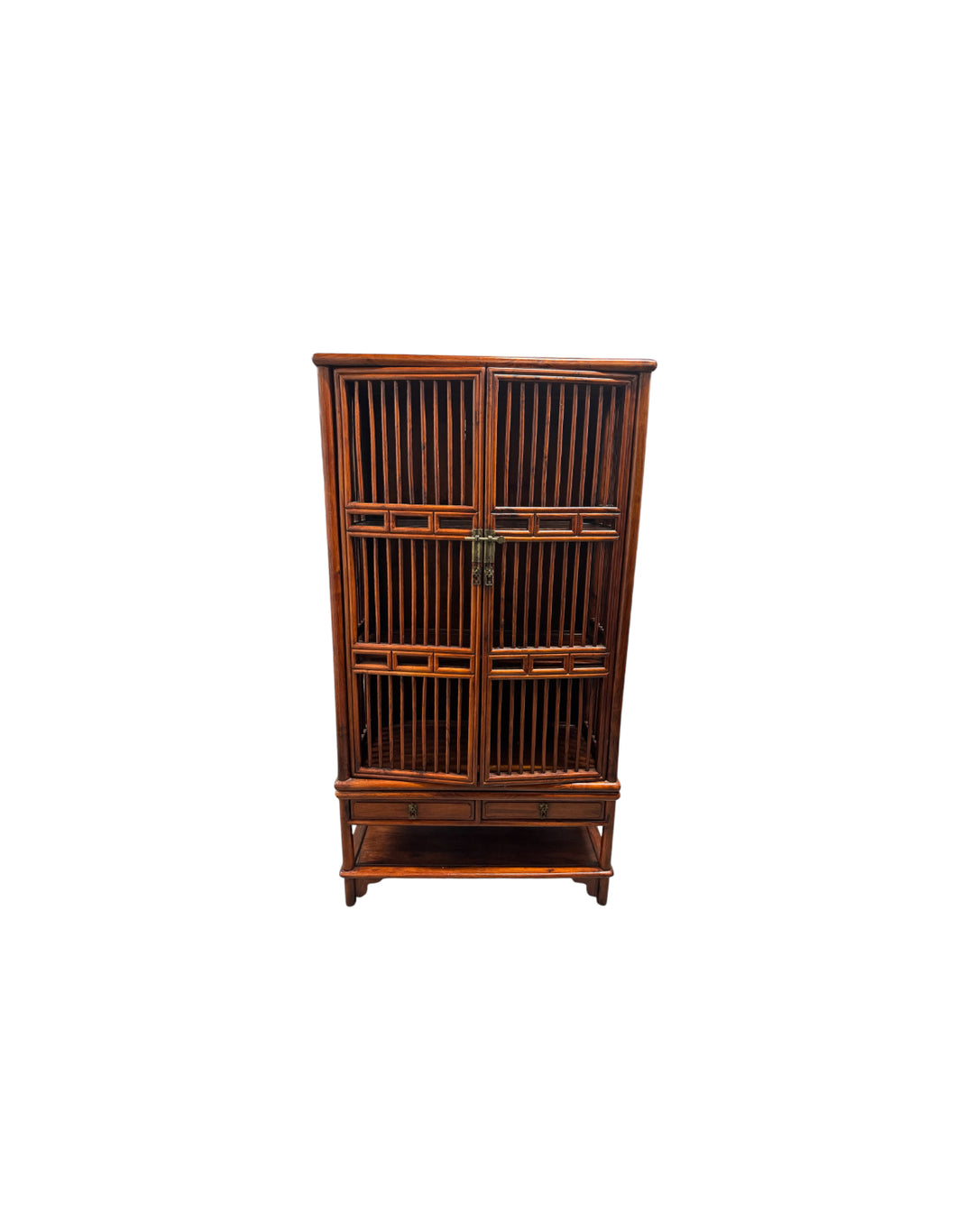 19th Century Chinese Lattice Chicken Coop Kitchen Cupboard Cabinet or Bookcase