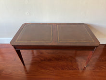 Load image into Gallery viewer, Vintage Regency Style Leather Top Expandable Table
