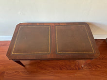 Load image into Gallery viewer, Vintage Regency Style Leather Top Expandable Table
