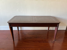 Load image into Gallery viewer, Vintage Regency Style Leather Top Expandable Table
