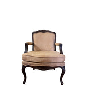 Load image into Gallery viewer, Antique Louis XV Style Carved Walnut Upholstered Accent Chair
