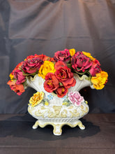 Load image into Gallery viewer, Vintage Large Capodimonte Hand Painted Flower Vase
