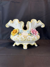 Load image into Gallery viewer, Vintage Large Capodimonte Hand Painted Flower Vase
