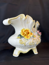 Load image into Gallery viewer, Vintage Large Capodimonte Hand Painted Flower Vase
