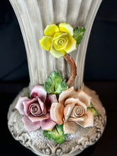 Load image into Gallery viewer, Vintage Italian Capodimonte Style Hand Painted Flower Vase - Large
