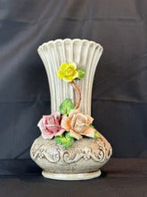 Load image into Gallery viewer, Vintage Italian Capodimonte Style Hand Painted Flower Vase - Large
