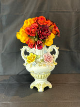 Load image into Gallery viewer, Vintage Italian Large Double Handle Hand Painted Porcelain Flower Vase
