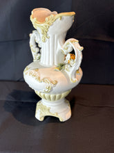 Load image into Gallery viewer, Vintage Italian Large Double Handle Hand Painted Porcelain Flower Vase
