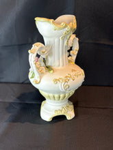 Load image into Gallery viewer, Vintage Italian Large Double Handle Hand Painted Porcelain Flower Vase
