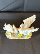 Load image into Gallery viewer, Vintage Capodimonte Nuova by Filli Savastano Double Doves with Flowers Figurine
