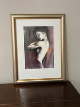 Load image into Gallery viewer, Nude Woman Silhouette - Original Art - Set of 2, Matted and Framed
