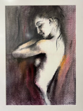 Load image into Gallery viewer, Nude Woman Silhouette - Original Art - Set of 2, Matted and Framed

