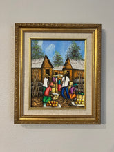 Load image into Gallery viewer, Caribbean Village at Work - Original Art, Oil Painting on Canvas
