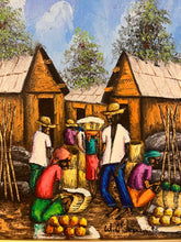 Load image into Gallery viewer, Caribbean Village at Work - Original Art, Oil Painting on Canvas
