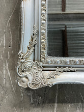 Load image into Gallery viewer, Ornate Silver Mirror - Medium Sized, Can be customized, Hangs horizontally or vertically
