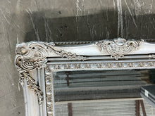 Load image into Gallery viewer, Ornate Silver Mirror - Medium Sized, Can be customized, Hangs horizontally or vertically
