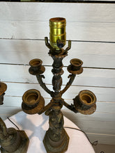 Load image into Gallery viewer, Empire Style Bronze Egyptian Figural Table/Desk/Accent Lamp
