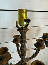 Load image into Gallery viewer, Empire Style Bronze Egyptian Figural Table/Desk/Accent Lamp
