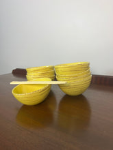 Load image into Gallery viewer, Vintage Studio Nova Samba Yellow Hand Painted Stoneware - Asian Rice Bowls - Fruit &amp; Dessert Bowls - Set of 8
