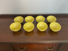 Load image into Gallery viewer, Vintage Studio Nova Samba Yellow Hand Painted Stoneware - Asian Rice Bowls - Fruit &amp; Dessert Bowls - Set of 8
