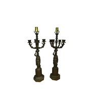 Load image into Gallery viewer, Empire Style Bronze Egyptian Figural Table/Desk/Accent Lamp
