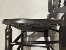 Load image into Gallery viewer, Antique Spindle Back Upholstered Chairs - sold as a set
