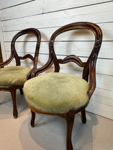 Load image into Gallery viewer, Antique Victorian Balloon Back Boudoir Side Chairs - Set of Two
