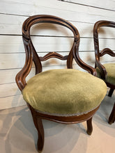 Load image into Gallery viewer, Antique Victorian Balloon Back Boudoir Side Chairs - Set of Two
