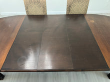 Load image into Gallery viewer, Victorian Carved Mahogany Clawfoot Extension Table with 6 Upholstered Chairs

