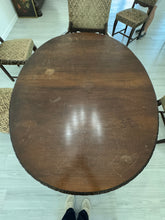 Load image into Gallery viewer, Victorian Carved Mahogany Clawfoot Extension Table with 6 Upholstered Chairs
