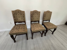 Load image into Gallery viewer, Victorian Carved Mahogany Clawfoot Extension Table with 6 Upholstered Chairs
