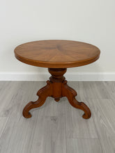Load image into Gallery viewer, Antique Victorian Pedestal Parlor Side Table
