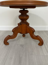 Load image into Gallery viewer, Antique Victorian Pedestal Parlor Side Table

