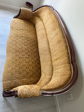 Load image into Gallery viewer, 19th Century Parlor Sofa with Velvety Damask Upholstery
