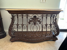 Load image into Gallery viewer, Pulaski Casa Cristina Collection Stone &amp; Wrought Iron Credenza Sideboard
