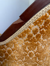 Load image into Gallery viewer, 19th Century Parlor Sofa with Velvety Damask Upholstery
