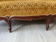 Load image into Gallery viewer, 19th Century Parlor Sofa with Velvety Damask Upholstery
