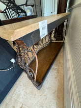 Load image into Gallery viewer, Pulaski Casa Cristina Collection Stone &amp; Wrought Iron Credenza Sideboard
