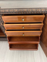 Load image into Gallery viewer, Victorian Carved Walnut Clawfoot Buffet Sideboard Credenza - Zipfel Furniture
