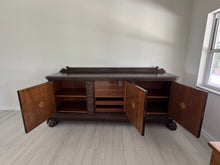 Load image into Gallery viewer, Victorian Carved Walnut Clawfoot Buffet Sideboard Credenza - Zipfel Furniture
