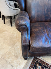 Load image into Gallery viewer, Leather Loveseat/Oversized Chair/Chair-and-a Half by Carol Hicks Bolton and EJ Victor
