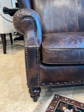 Load image into Gallery viewer, Leather Loveseat/Oversized Chair/Chair-and-a Half by Carol Hicks Bolton and EJ Victor
