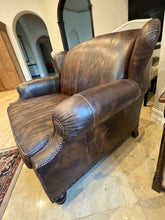 Load image into Gallery viewer, Leather Loveseat/Oversized Chair/Chair-and-a Half by Carol Hicks Bolton and EJ Victor
