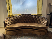 Load image into Gallery viewer, Marge Carson Natalia Sofa with Pillows Included in a Rich Mustard Gold Toned Upholstery
