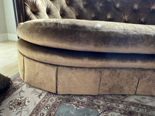 Load image into Gallery viewer, Marge Carson Natalia Sofa with Pillows Included in a Rich Mustard Gold Toned Upholstery
