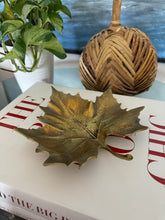 Load image into Gallery viewer, Vintage Brass Fall Leaf Plate by Phelps Dodge Brass Co.
