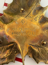 Load image into Gallery viewer, Vintage Brass Fall Leaf Plate by Phelps Dodge Brass Co.
